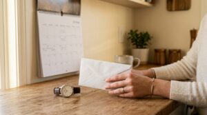 Envelope and calendar showing apostille processing time in Texas